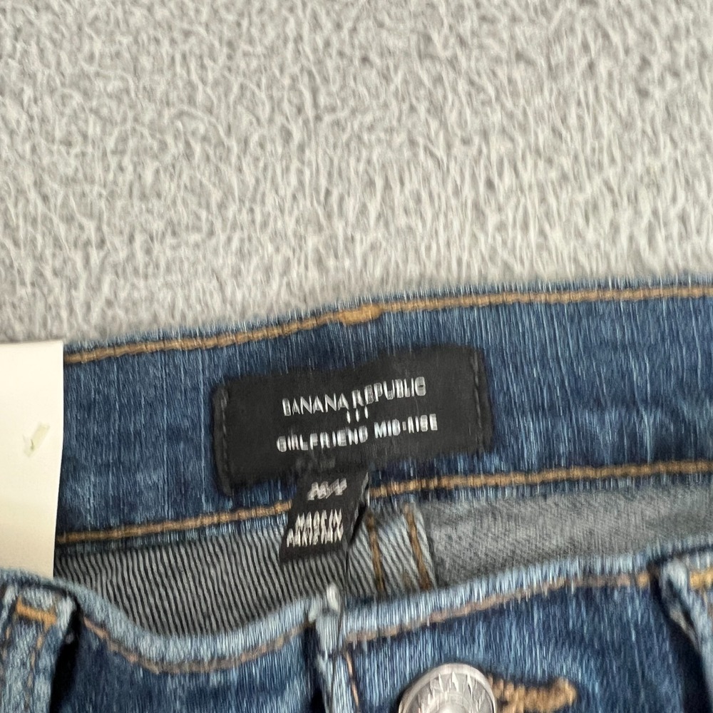Banana Republic Jeans Womens 2 26 Mid Rise Girlfriend Fit Blue Denim - Picture 6 of 15